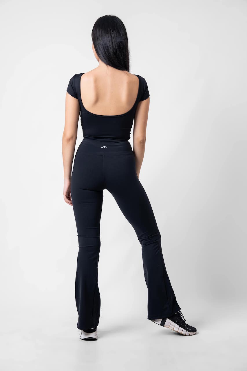 Leia Flared Legging - Black