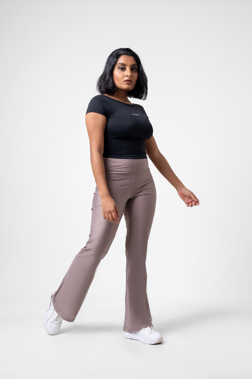 Leia Flared Legging - Brown