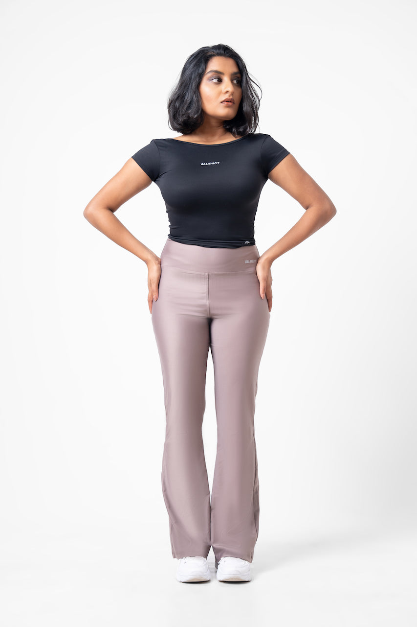 Leia Flared Legging - Brown