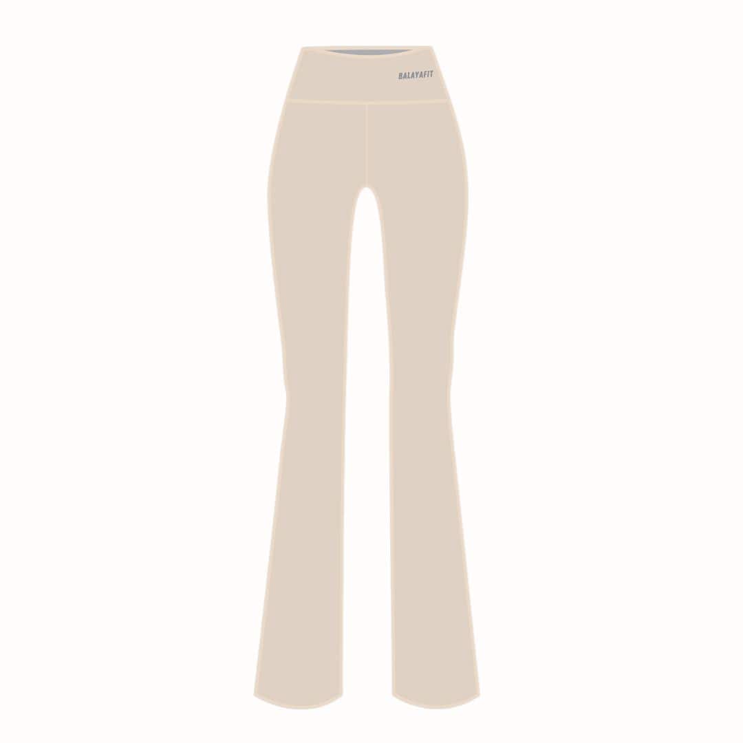 Entropy: Flared Leggings Camel