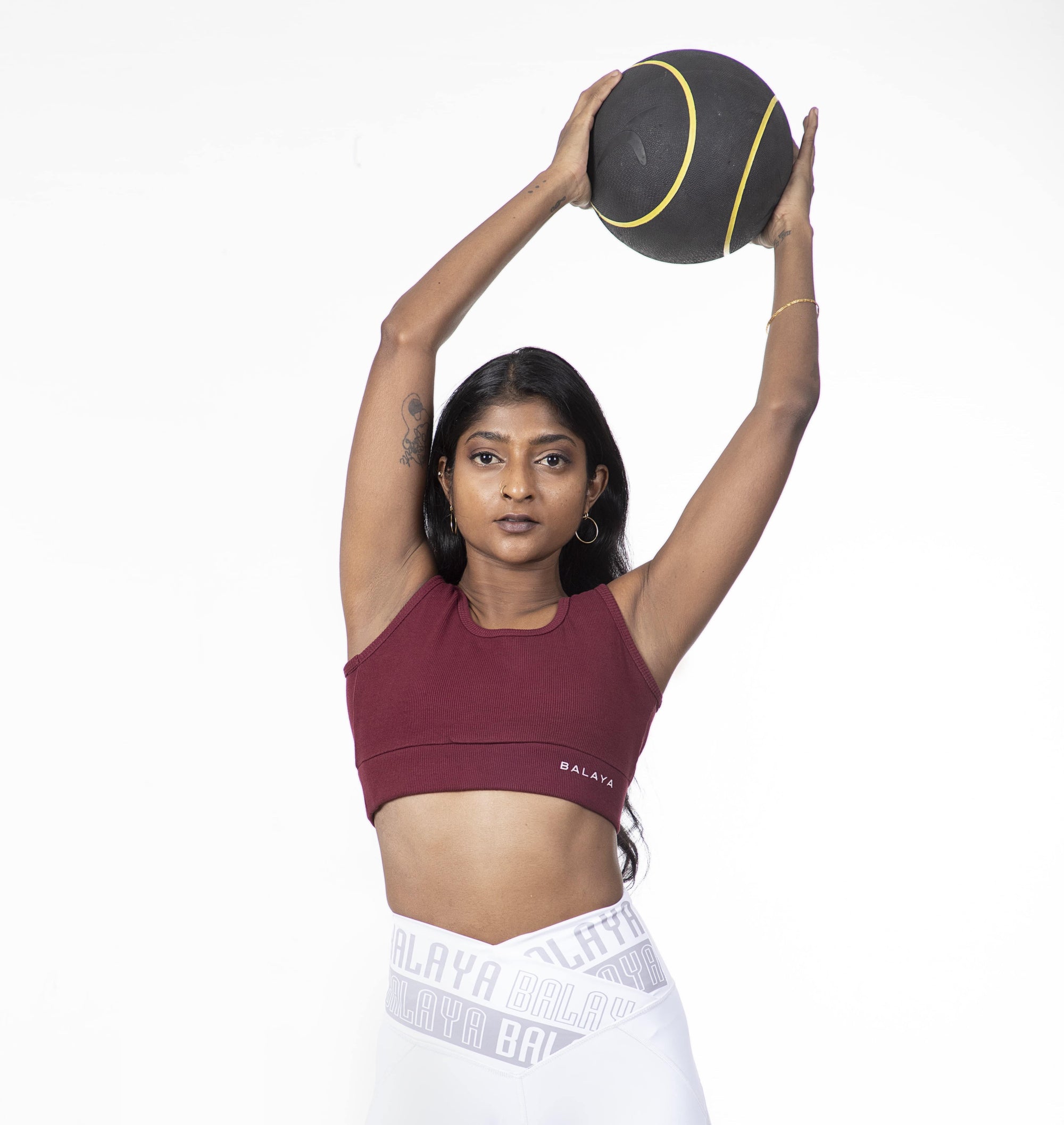 Ribbed Bra - Maroon