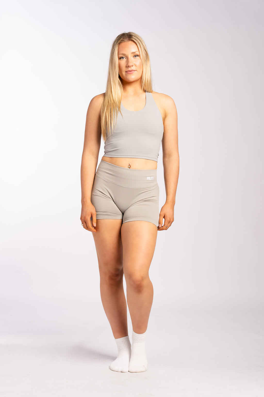 Isla Halter Top - Light Grey