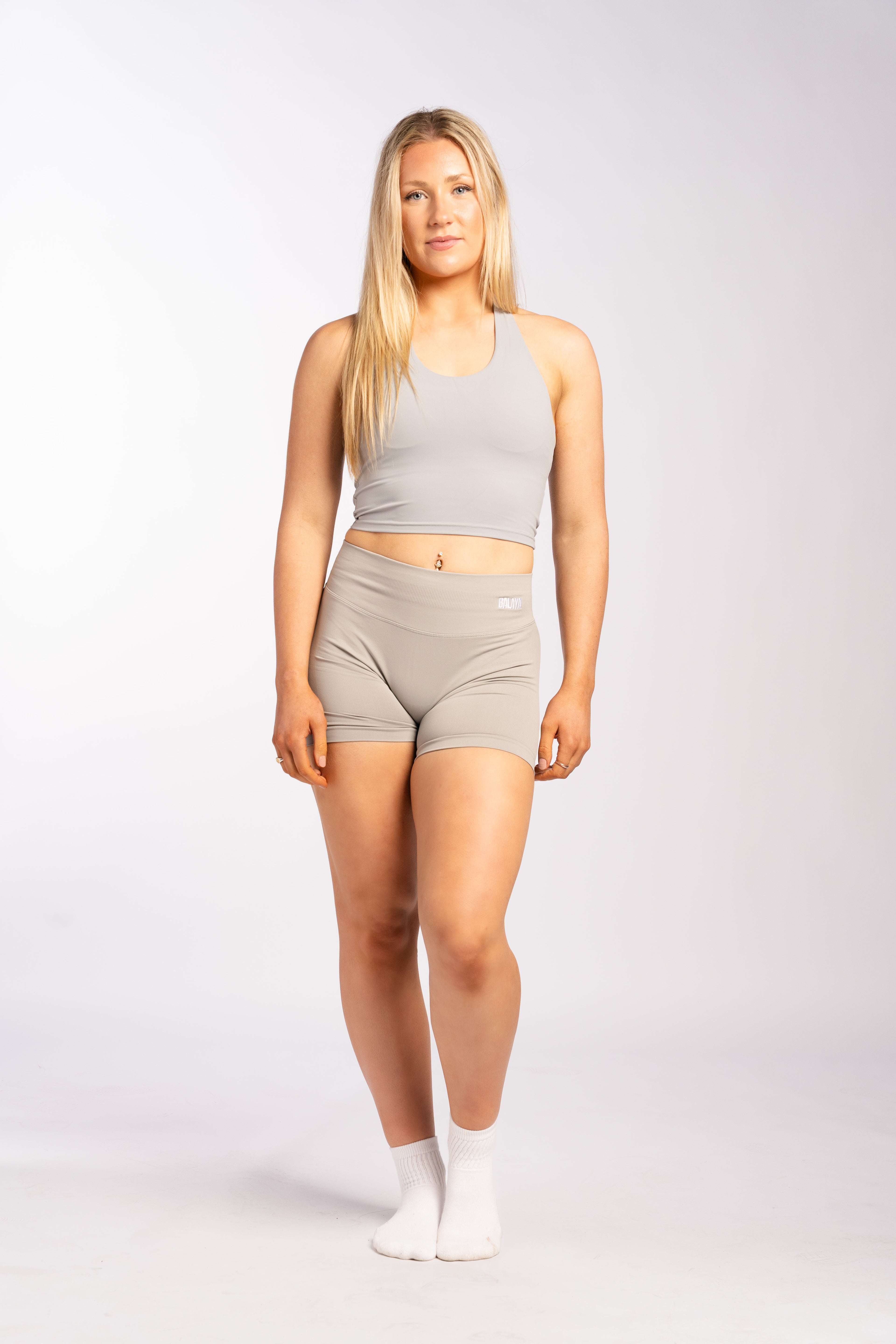 Isla Halter Top - Light Grey