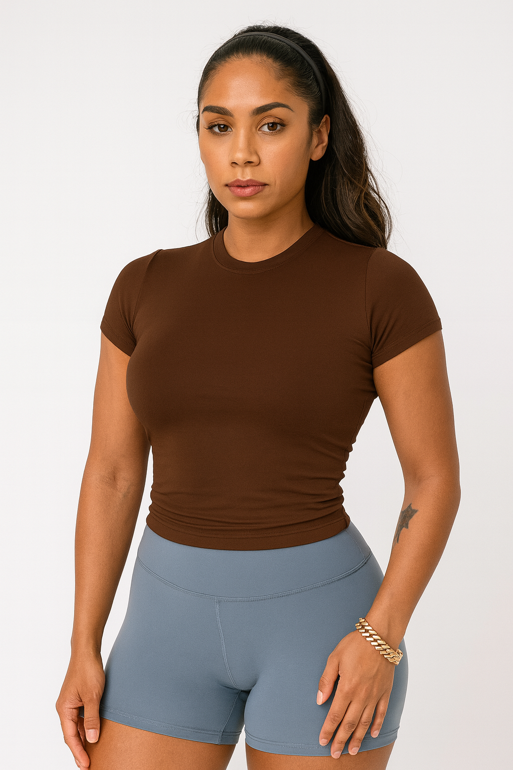 Chaos Baby Tee - Mocha Brown