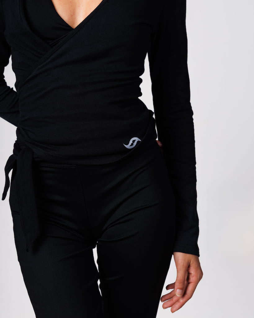 WRAP TOP - BLACK