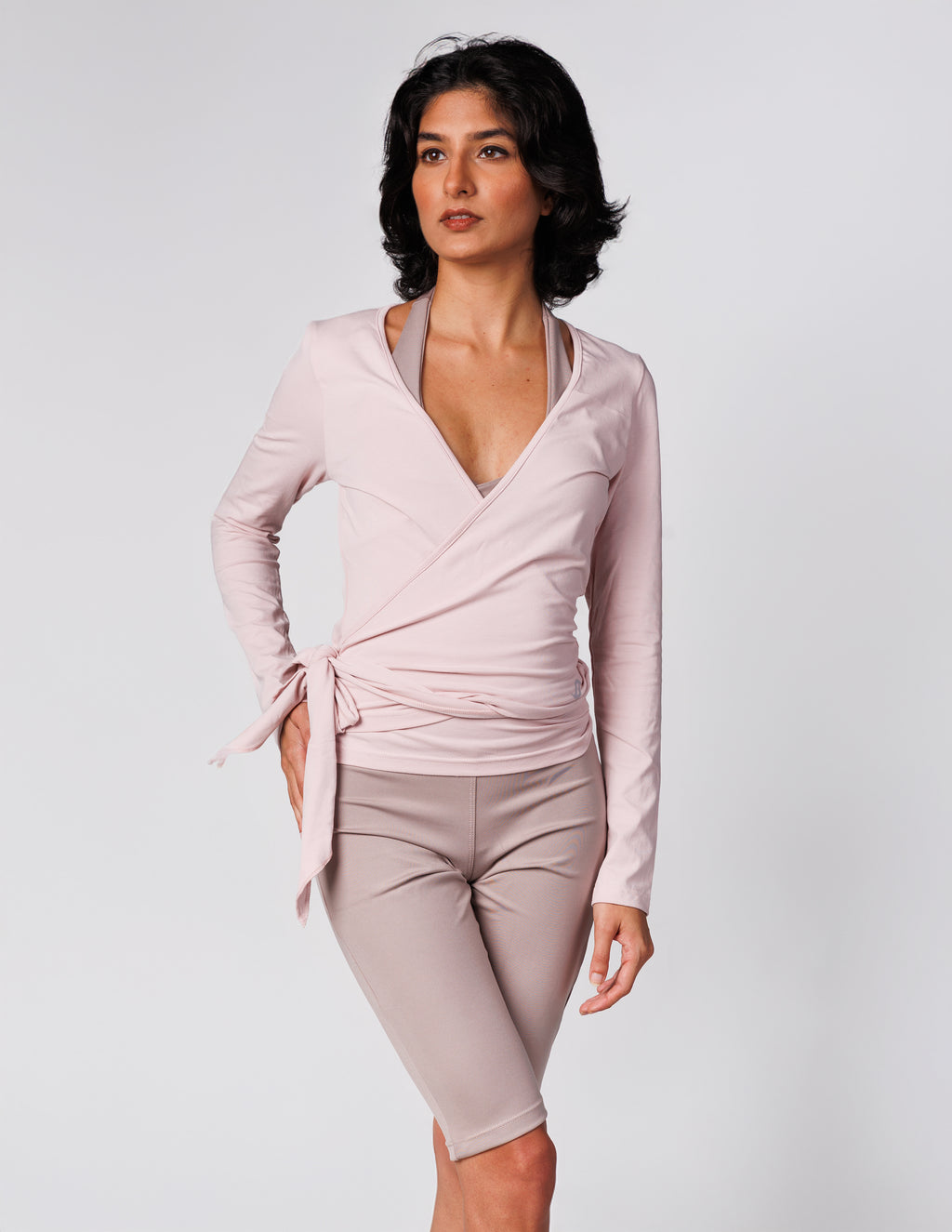 WRAP TOP - BABY PINK