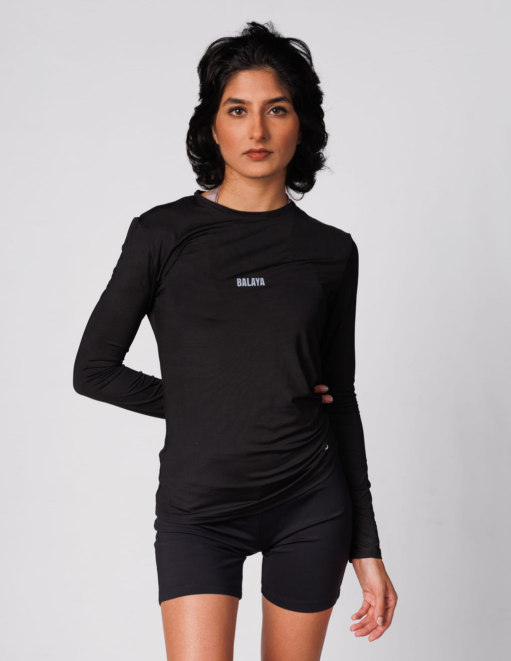 Black Long Sleeve Top with Thumbhole
