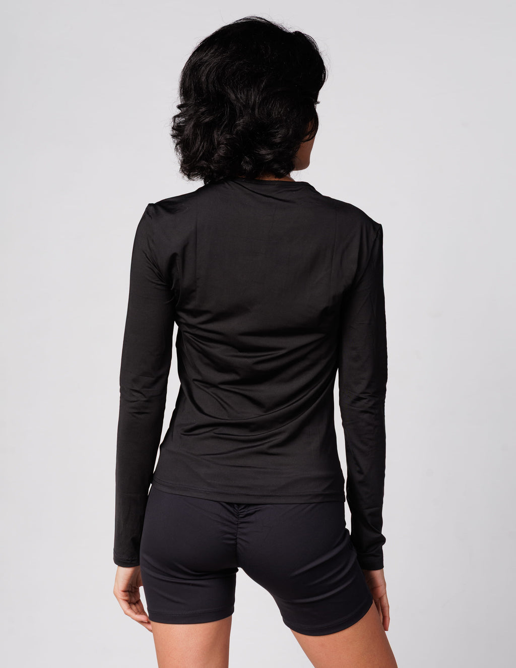 Black Long Sleeve Top with Thumbhole