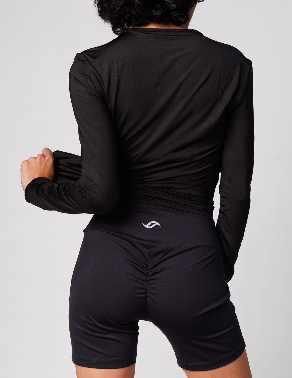 Black Scrunch Short - Sporty & Hot