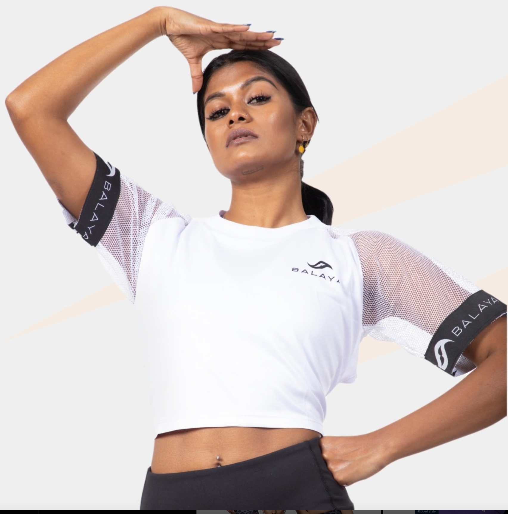 Mesh Crop Top - Black