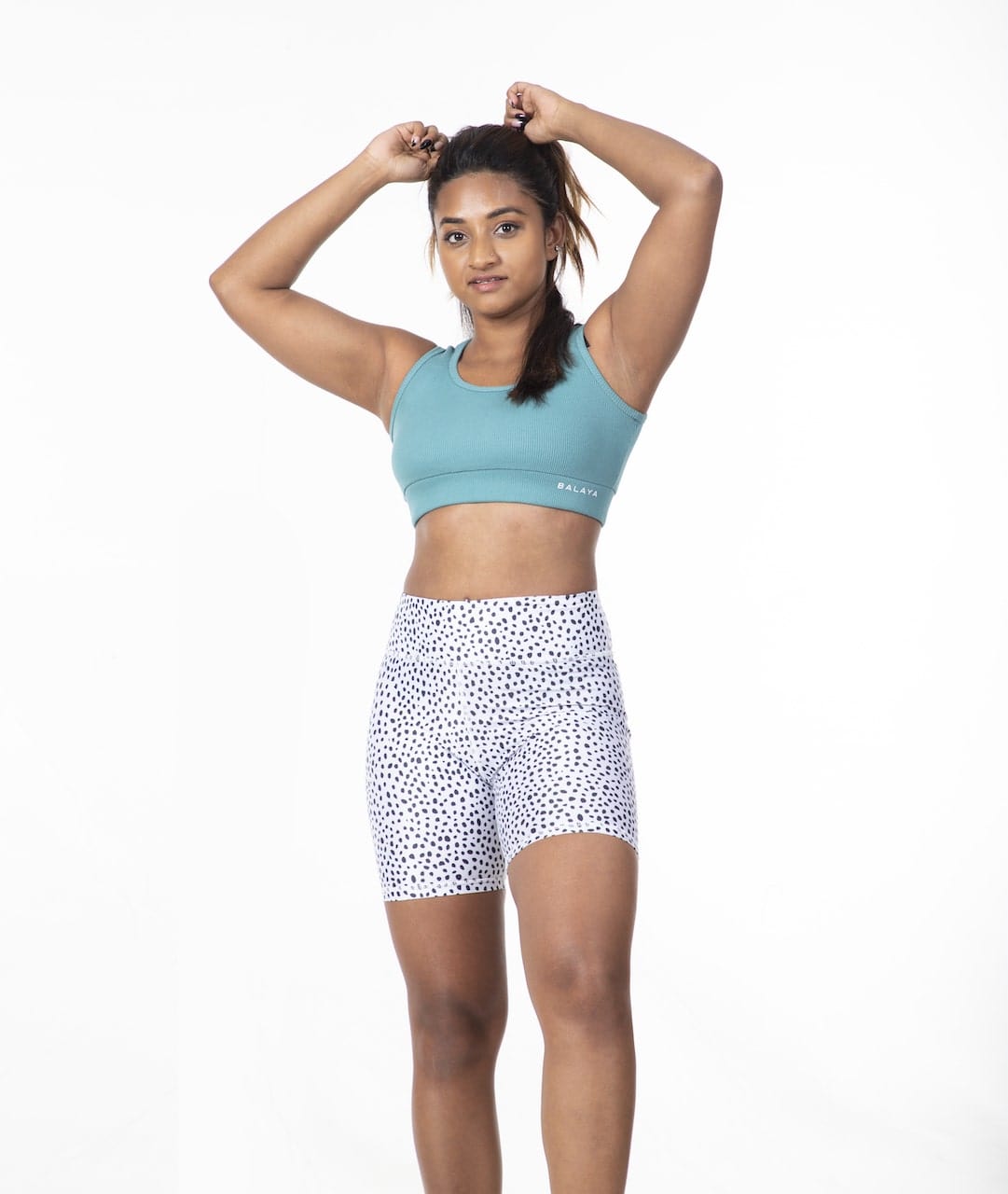 White Leopard Bike Shorts
